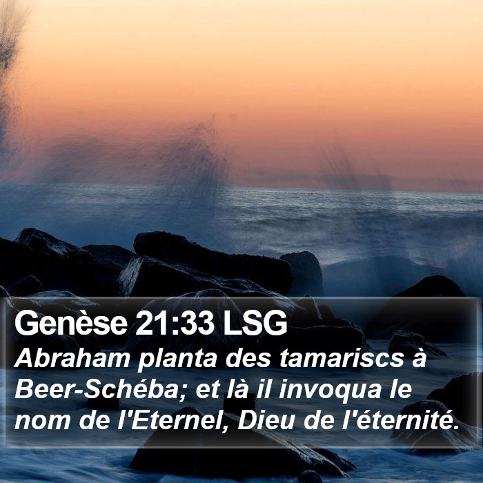 Genèse 21:33 LSG Bible Study