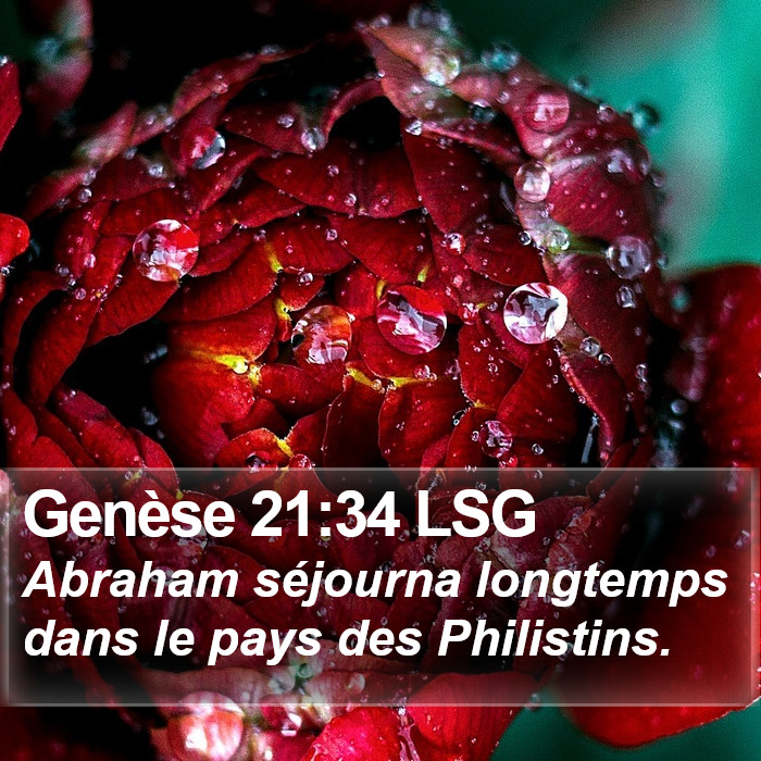 Genèse 21:34 LSG Bible Study