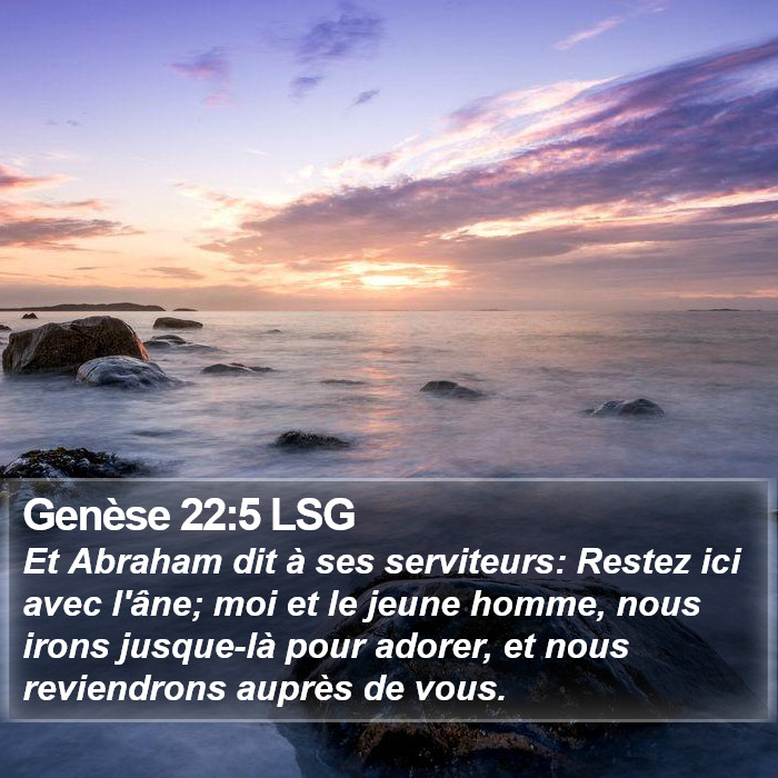 Genèse 22:5 LSG Bible Study