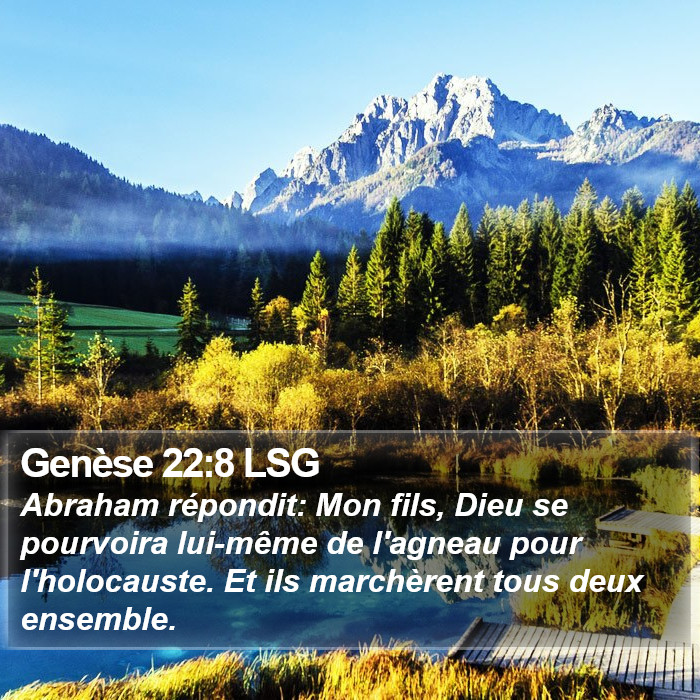 Genèse 22:8 LSG Bible Study