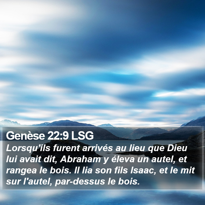 Genèse 22:9 LSG Bible Study