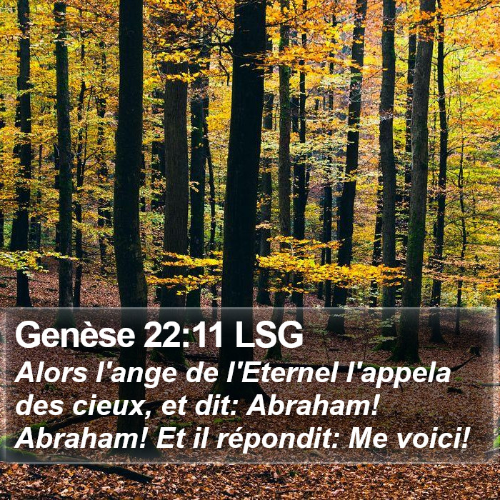 Genèse 22:11 LSG Bible Study