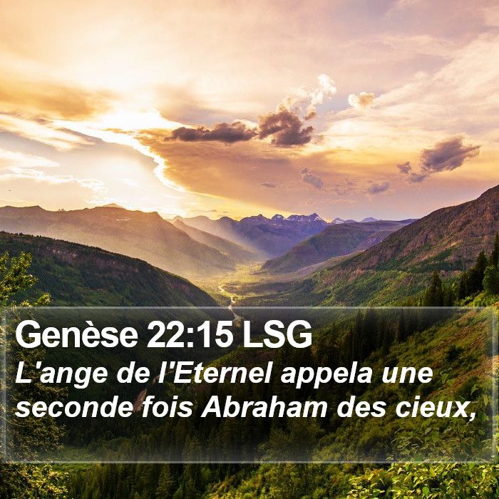 Genèse 22:15 LSG Bible Study