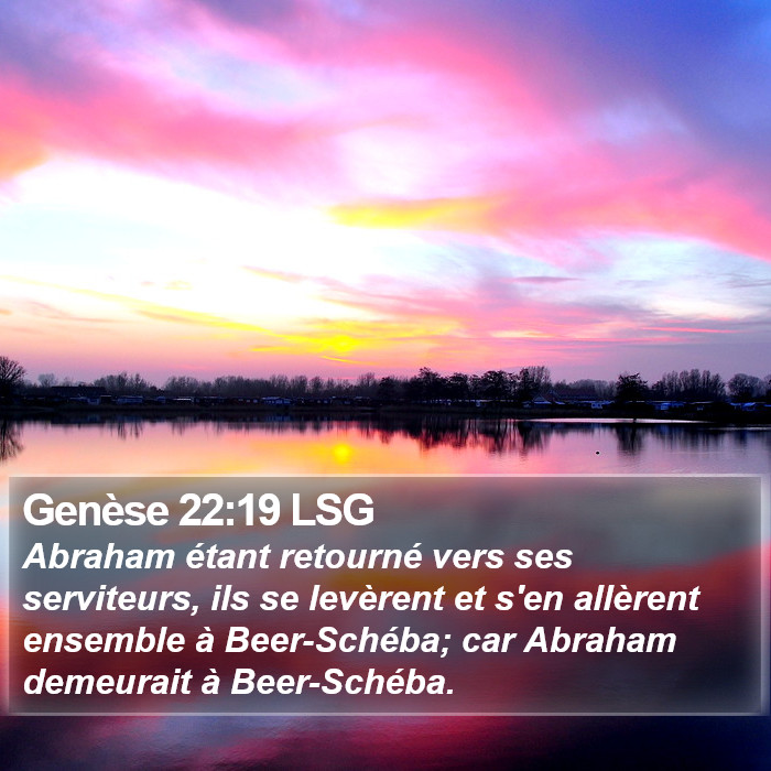 Genèse 22:19 LSG Bible Study