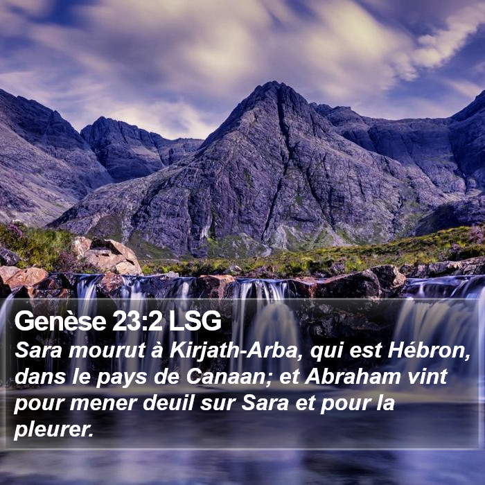 Genèse 23:2 LSG Bible Study