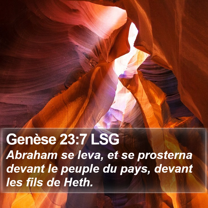 Genèse 23:7 LSG Bible Study