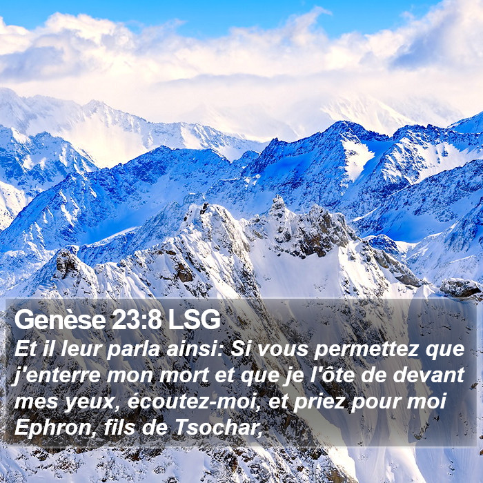 Genèse 23:8 LSG Bible Study