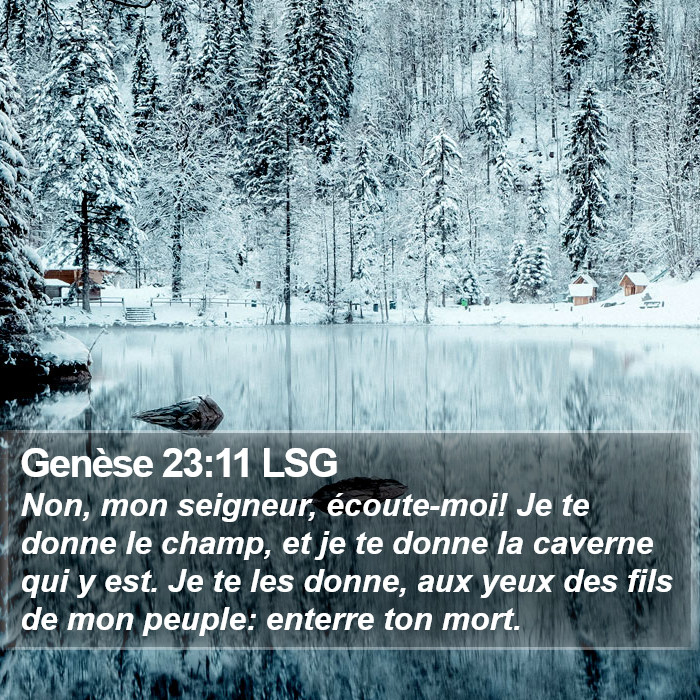 Genèse 23:11 LSG Bible Study