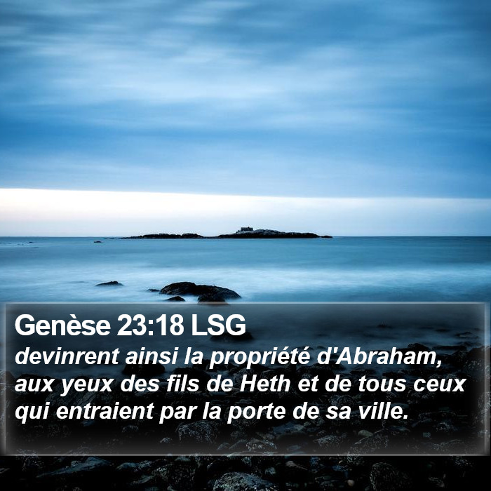 Genèse 23:18 LSG Bible Study