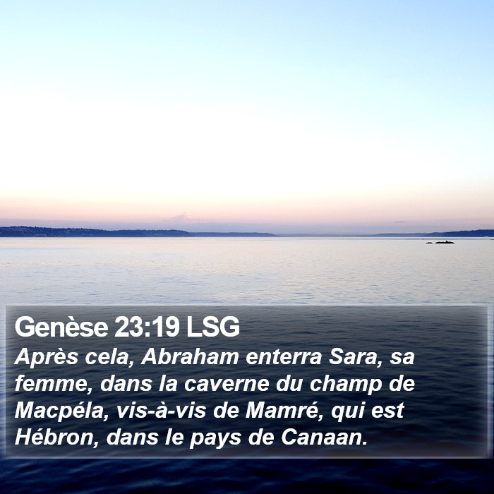 Genèse 23:19 LSG Bible Study