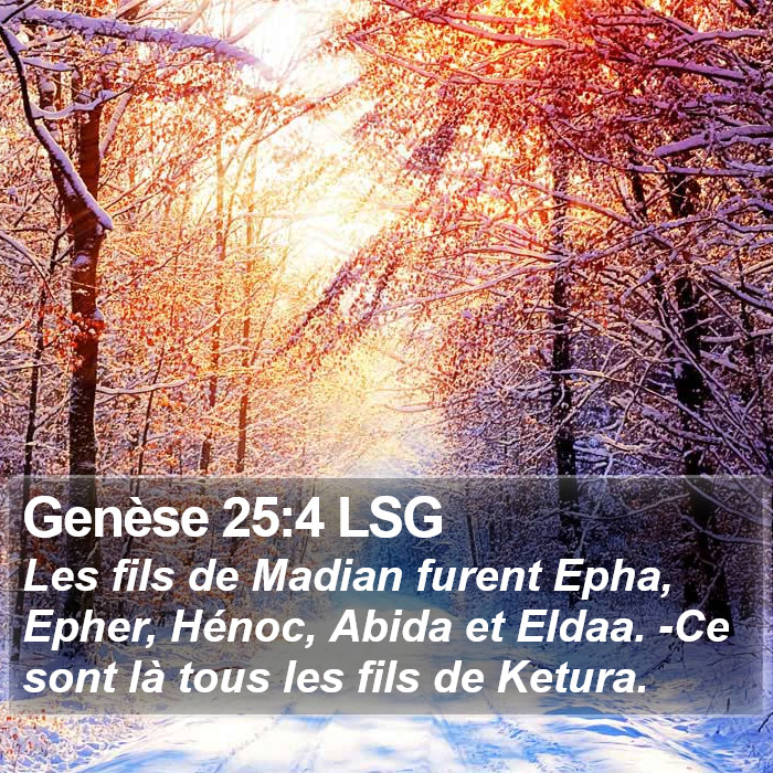Genèse 25:4 LSG Bible Study