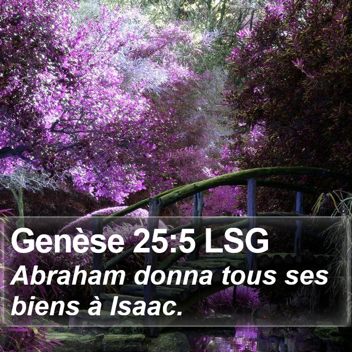 Genèse 25:5 LSG Bible Study