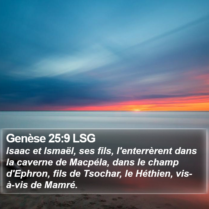 Genèse 25:9 LSG Bible Study