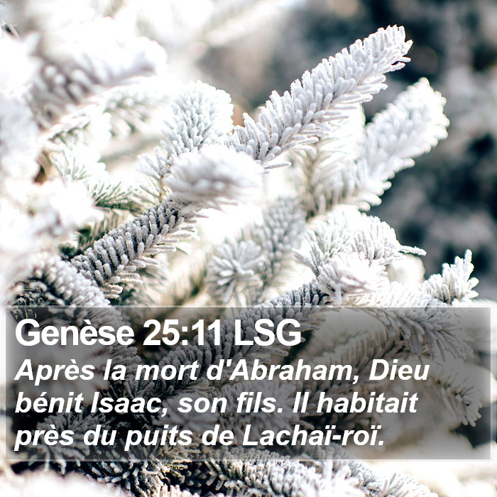 Genèse 25:11 LSG Bible Study