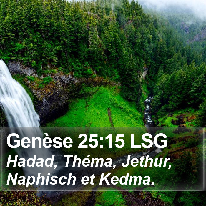 Genèse 25:15 LSG Bible Study