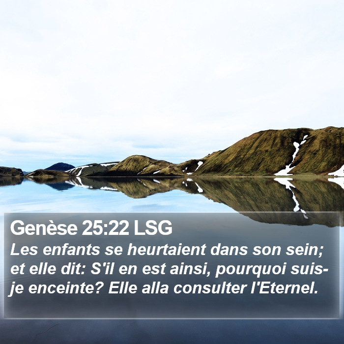 Genèse 25:22 LSG Bible Study