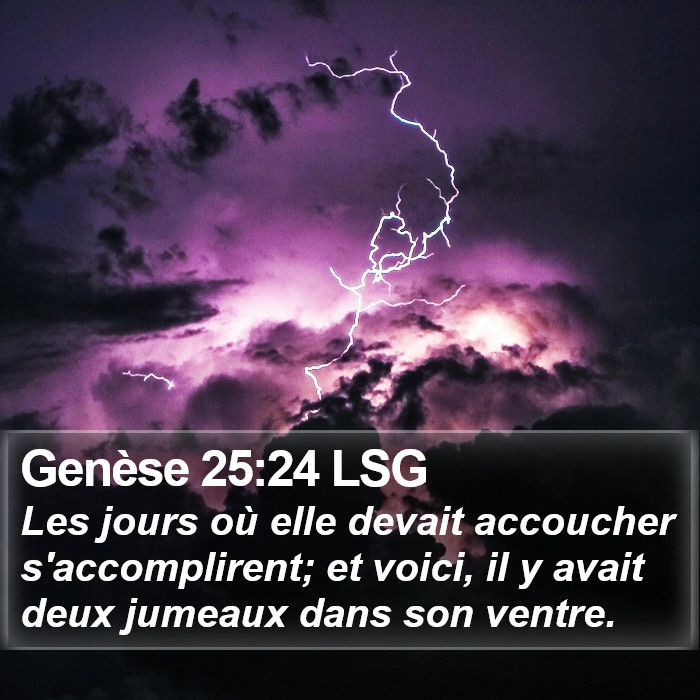 Genèse 25:24 LSG Bible Study