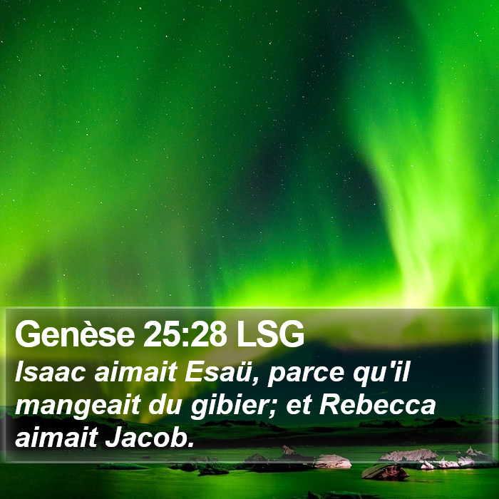 Genèse 25:28 LSG Bible Study