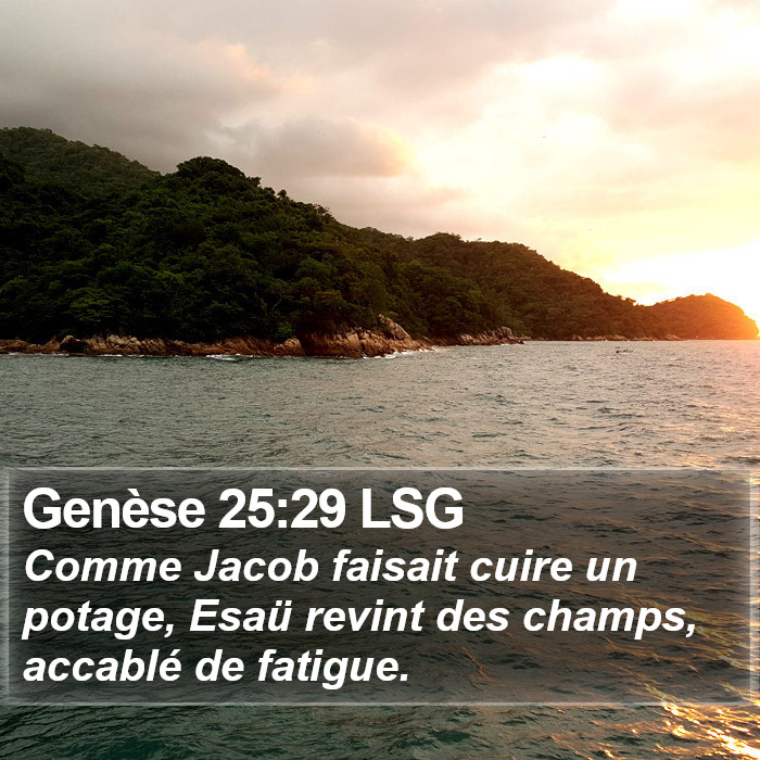 Genèse 25:29 LSG Bible Study