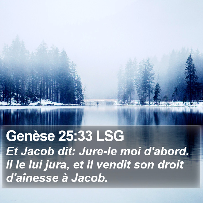 Genèse 25:33 LSG Bible Study
