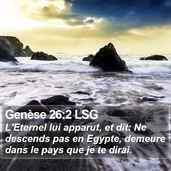Genèse 26:2 LSG Bible Study