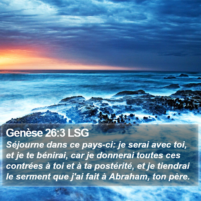 Genèse 26:3 LSG Bible Study
