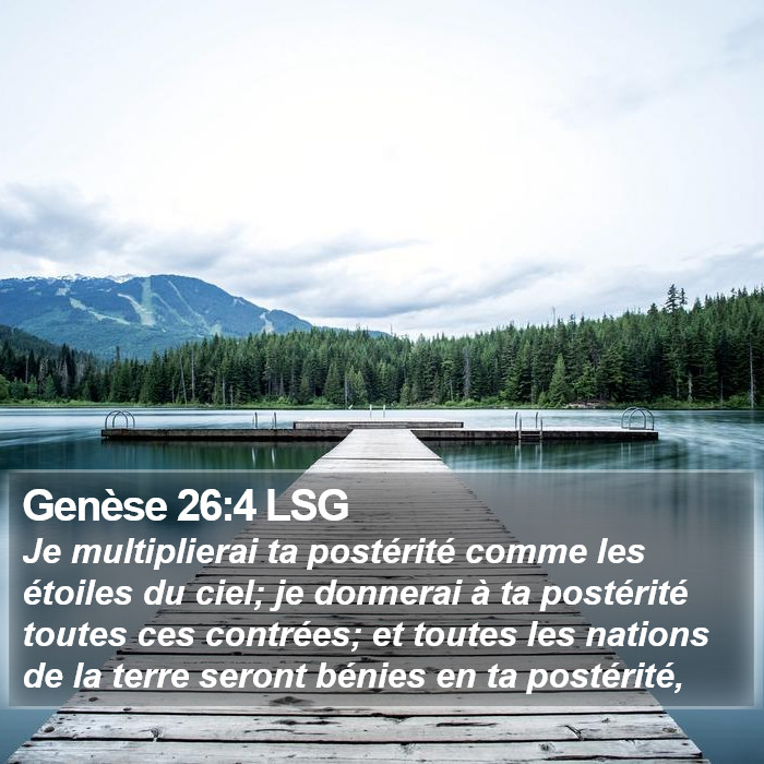 Genèse 26:4 LSG Bible Study