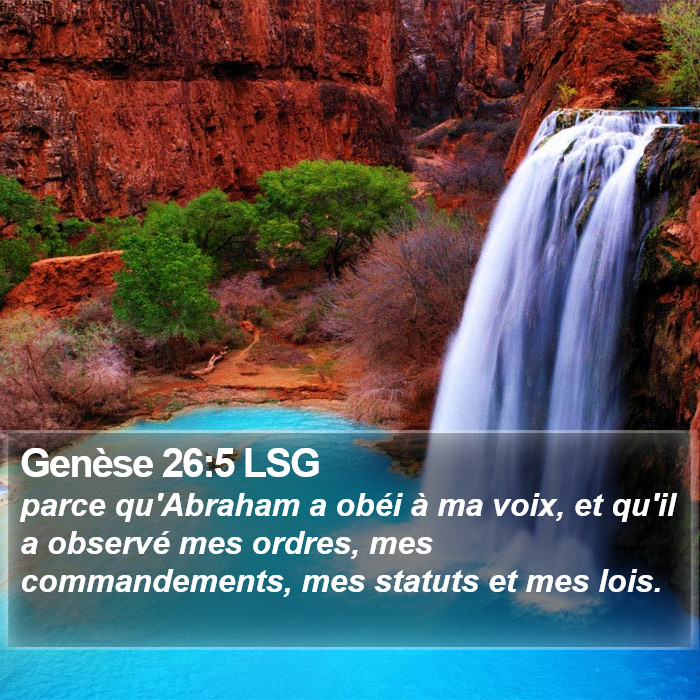 Genèse 26:5 LSG Bible Study
