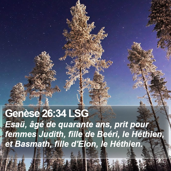 Genèse 26:34 LSG Bible Study