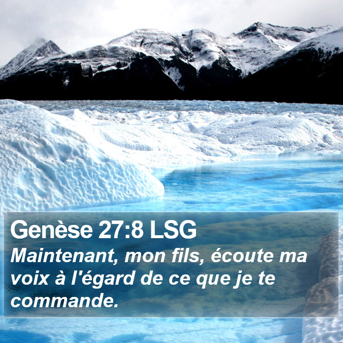 Genèse 27:8 LSG Bible Study