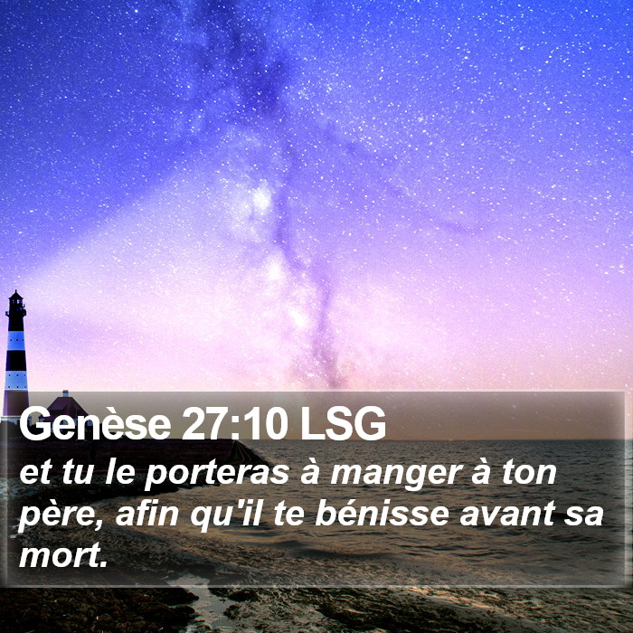 Genèse 27:10 LSG Bible Study