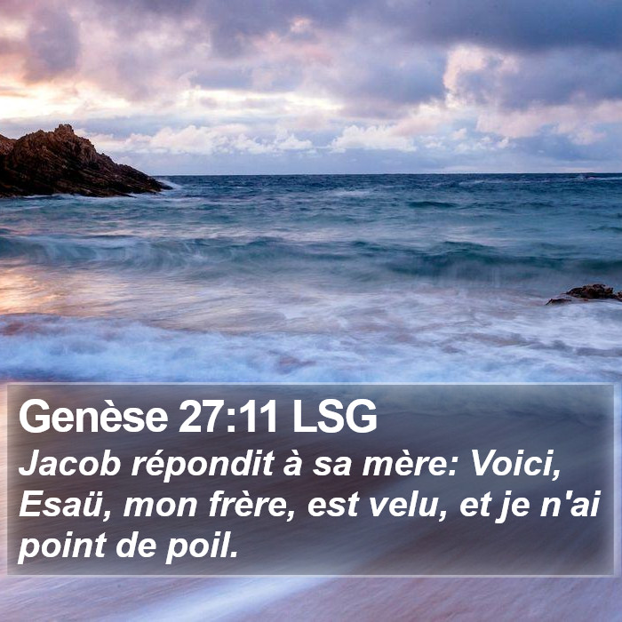 Genèse 27:11 LSG Bible Study