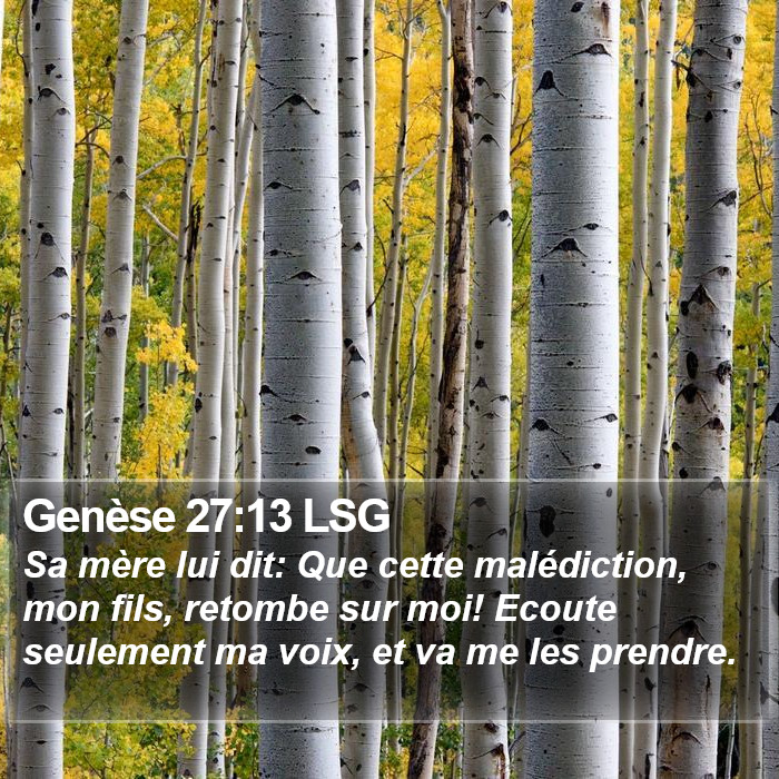 Genèse 27:13 LSG Bible Study