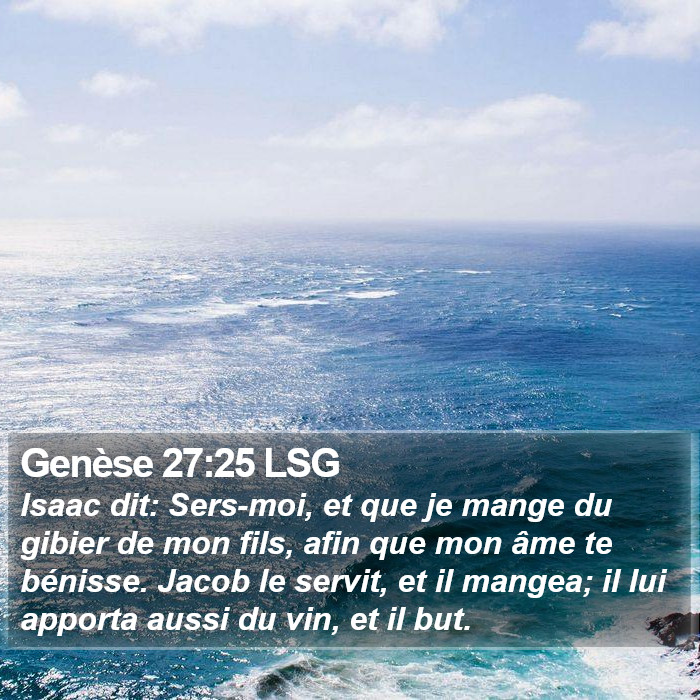 Genèse 27:25 LSG Bible Study