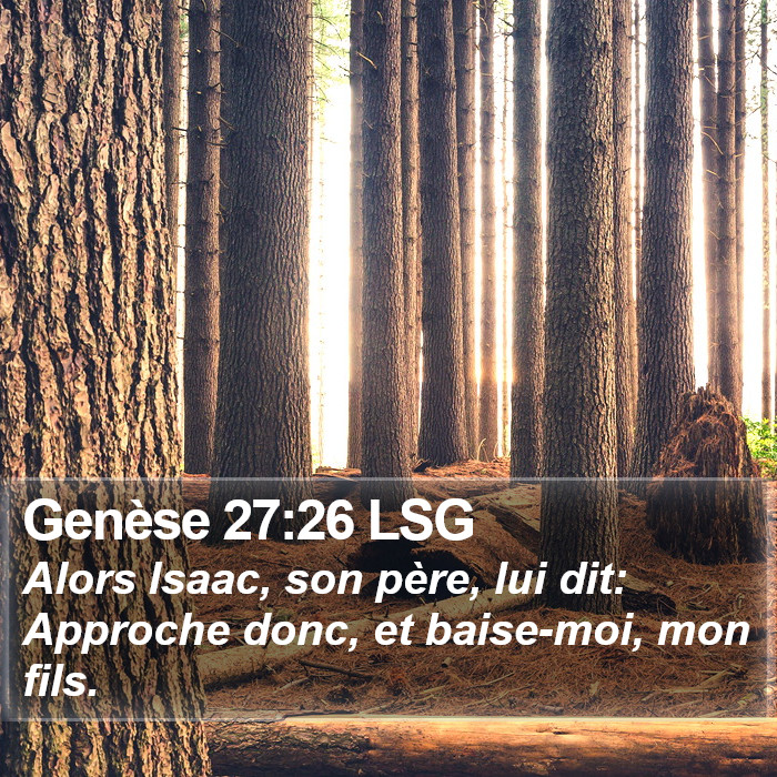 Genèse 27:26 LSG Bible Study