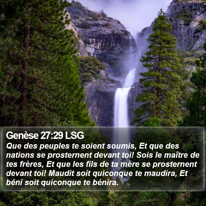 Genèse 27:29 LSG Bible Study