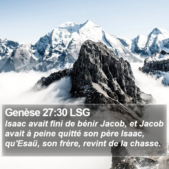 Genèse 27:30 LSG Bible Study