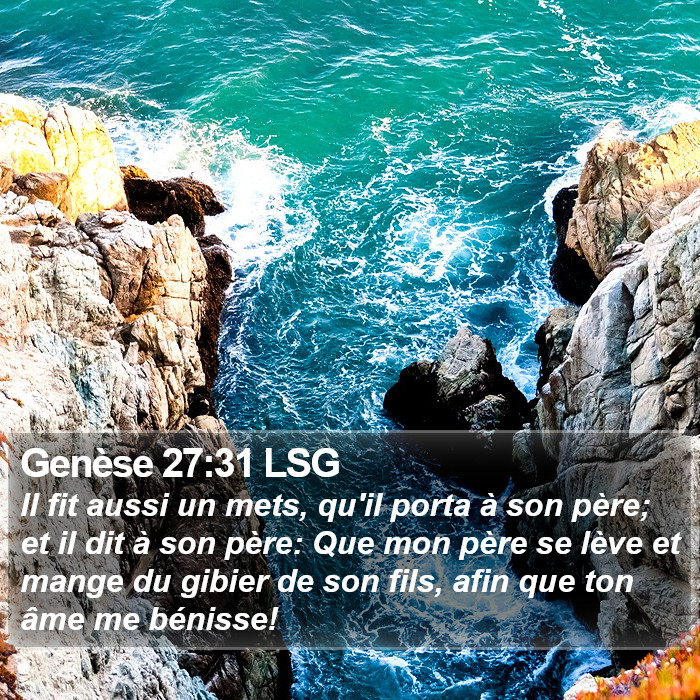 Genèse 27:31 LSG Bible Study