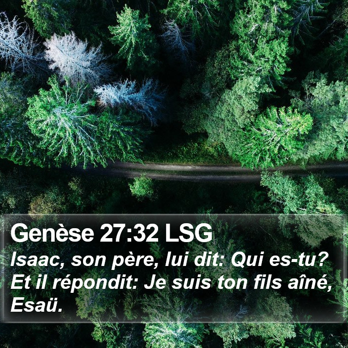 Genèse 27:32 LSG Bible Study