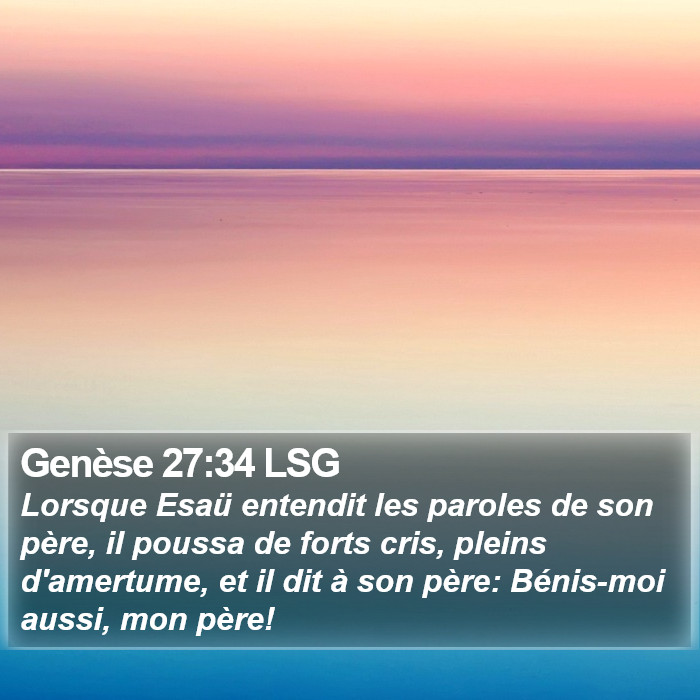 Genèse 27:34 LSG Bible Study