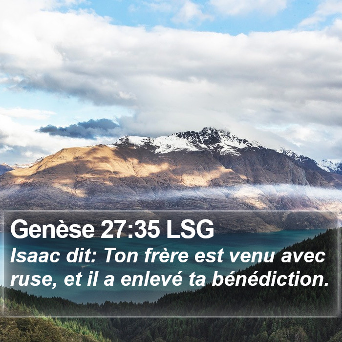 Genèse 27:35 LSG Bible Study