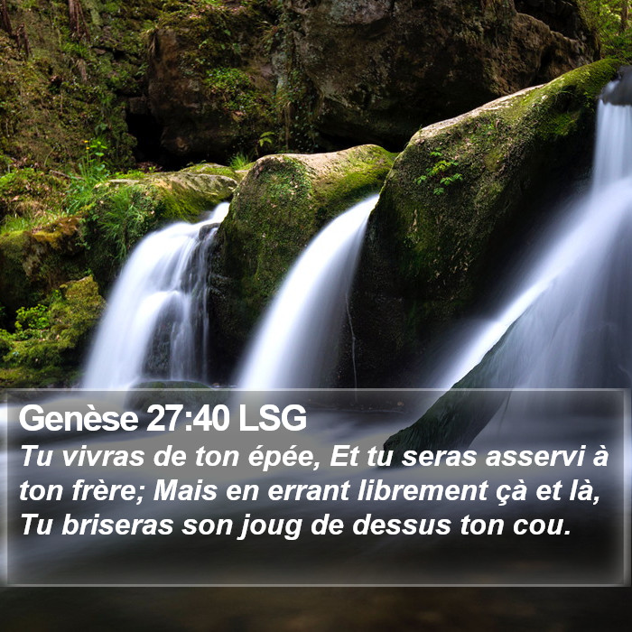 Genèse 27:40 LSG Bible Study