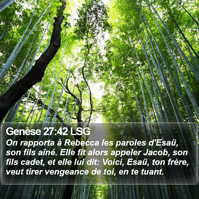 Genèse 27:42 LSG Bible Study