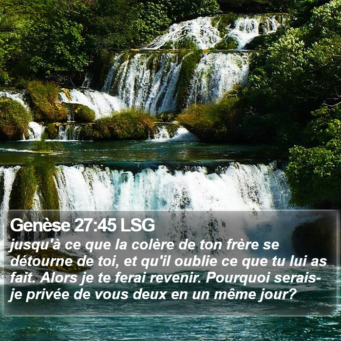 Genèse 27:45 LSG Bible Study