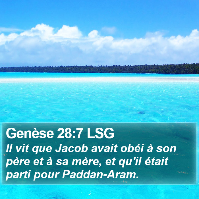 Genèse 28:7 LSG Bible Study