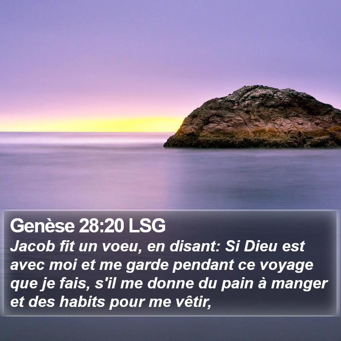 Genèse 28:20 LSG Bible Study