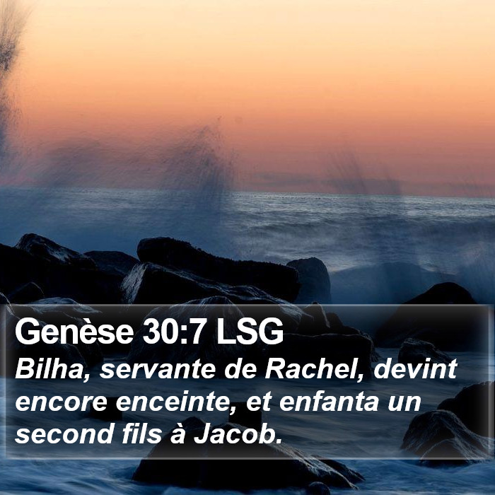 Genèse 30:7 LSG Bible Study