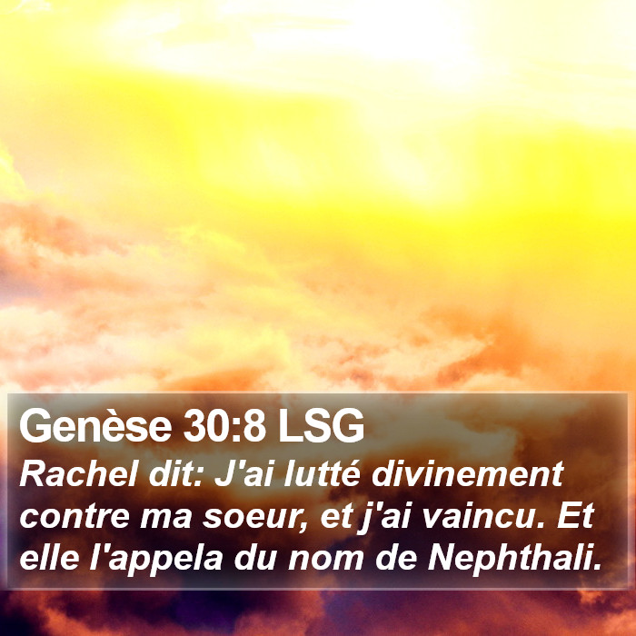 Genèse 30:8 LSG Bible Study