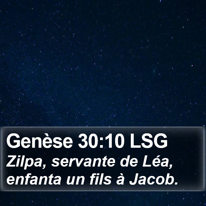 Genèse 30:10 LSG Bible Study