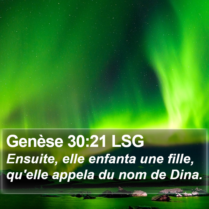 Genèse 30:21 LSG Bible Study